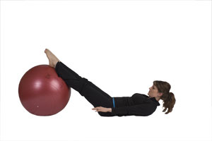 Leg Extensions with Exercise Ball